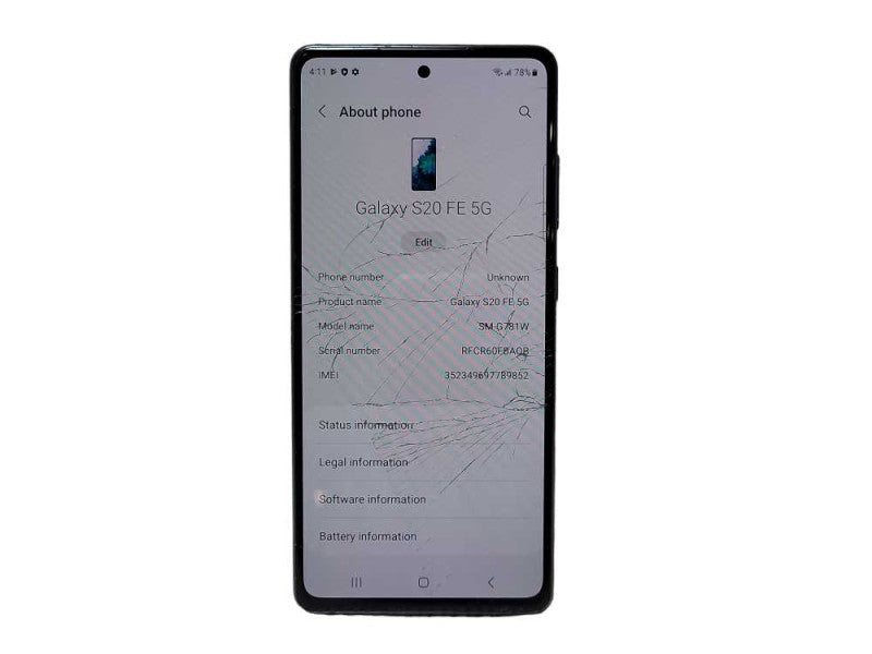 Samsung Galaxy S20 FE 5G 128GB (SM-G781W) - READ $