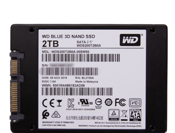 Western Digital Blue 3D WDS200T2B0A 2TB SATA 6Gb/s 2.5\\" SSD SOLID STATE DRIVE :