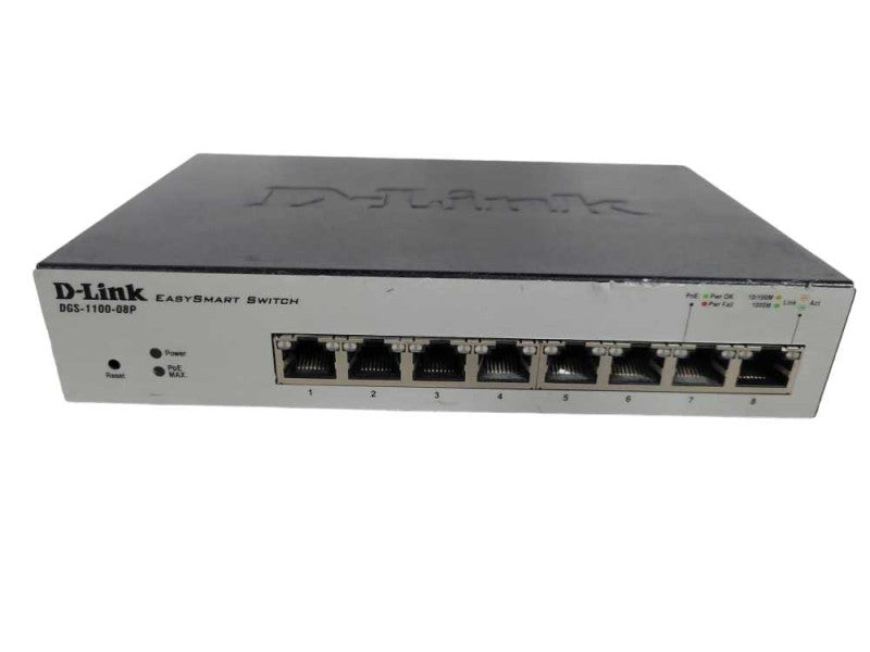 D-Link DGS-1100-08P 8-Port Easysmart Gigabit Network Switch Q!