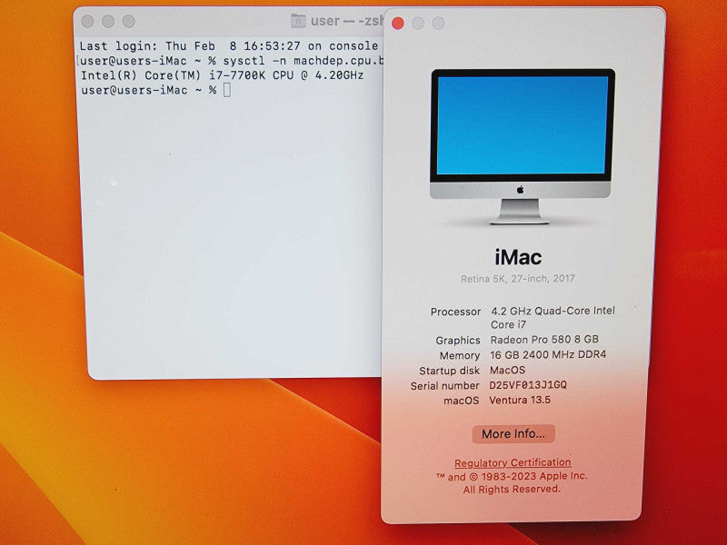 Apple iMac Retina 5K 2017 27\\\\\\" Core i7-7700K @ 4.2GHz 16GB DDR4 1.12 TB Fusion Radeon Pro 580 8GB Q(