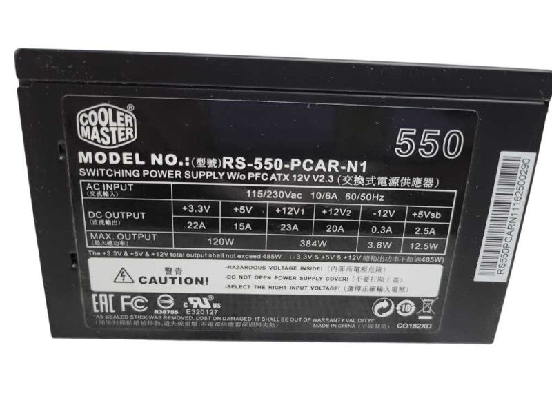 CoolerMaster (RS-550-PCAR-N1) 550W PSU Q%