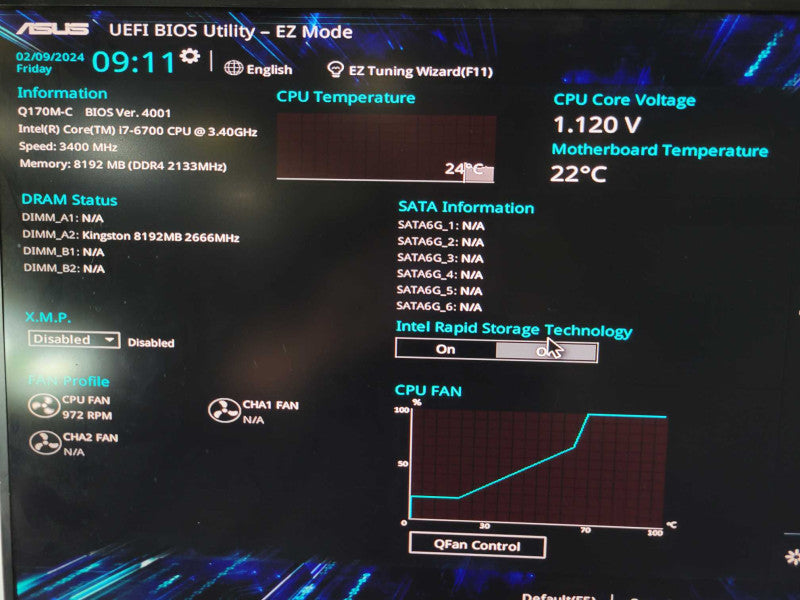 Intel Core i7-6700 | ASUS Q170M-C | 8GB RAM | I/O Plate Q%