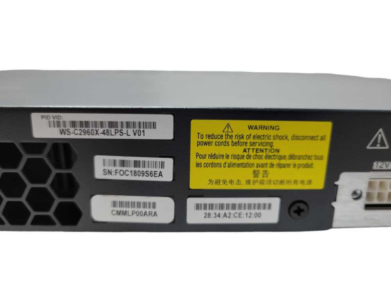 Cisco WS-C2960X-48LPS-L 48-Ports Gigabit  PoE Managed Switch _