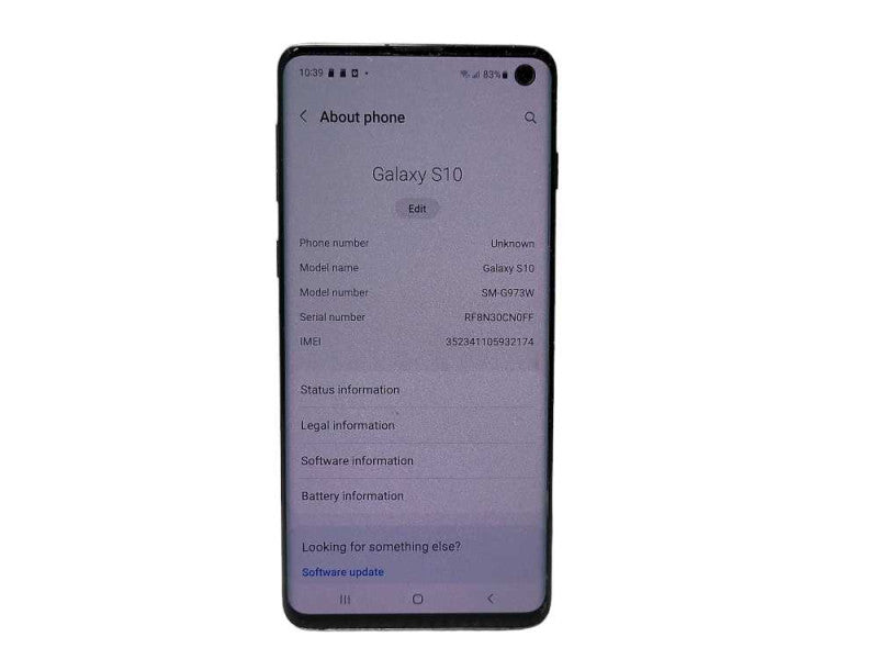 Samsung Galaxy S10 128GB (SM-G973W) - READ $