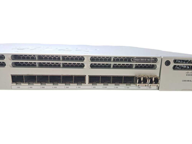 Cisco WS-C3850-12XS-S | 12 Port 10G SFP+ IP Base Switch | 1x 350W PSU )