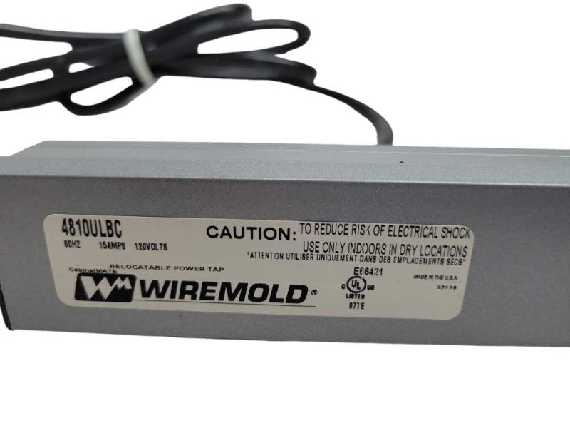 Legrand Wiremold 4810ULBC Power Strip 15A, 120V CabinetMATE, 10 Outlets %