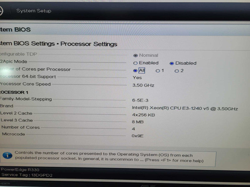 Dell PE R330 - Xeon E3-1240 v5 | 32GB RAM | PERC H330 | 2x350W PSU %