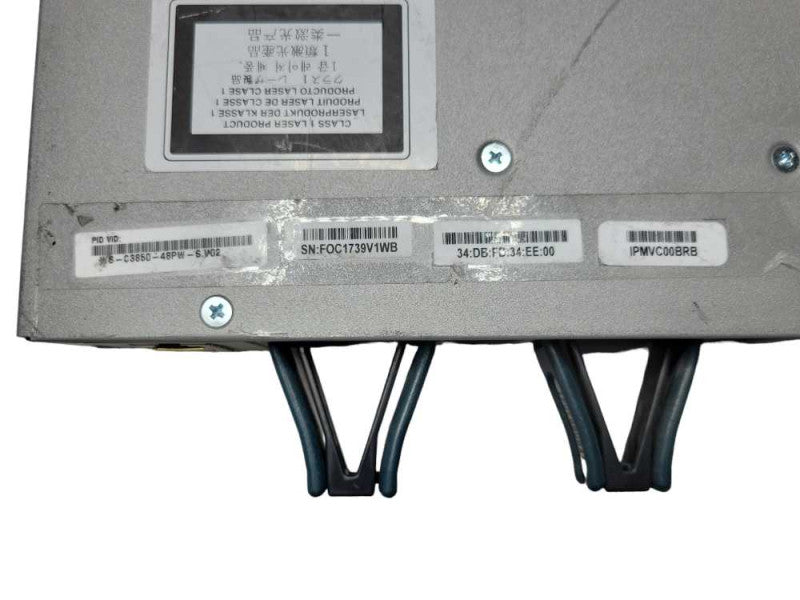 Cisco WS-C3850-48P-S Gigabit PoE Network Switch 4x SFP 1x 1100W PSU Q_