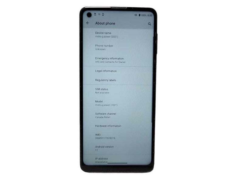 Motorola XT2117-4 Moto G Power (2021 Model) 64GB READ $