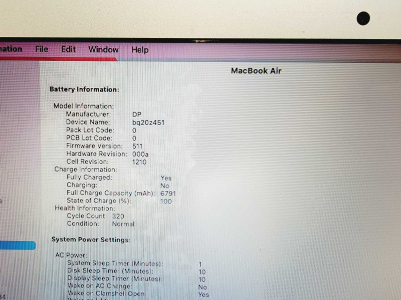 Apple Macbook Air 2015 13\\" Core i5-5250U @ 1.6GHz 4GB DDR3 120GB SSD [Read] (