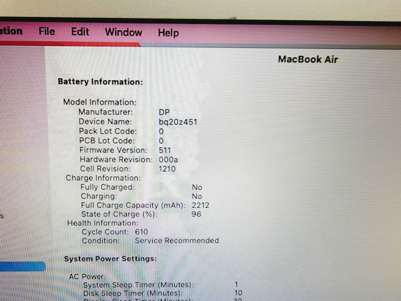 Apple Macbook Air 2015 13\\" Core i5-5250U @ 1.6GHz 8GB DDR3 120GB SSD [Read] (