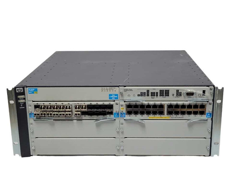 HP ProCurve J8697A Switch with 1x J8706A, 1x J8702A modules, and 2x PSU _