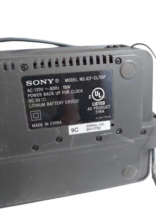 Sony Alarm Clock Dream Machine Model: ICF-CL75iP =