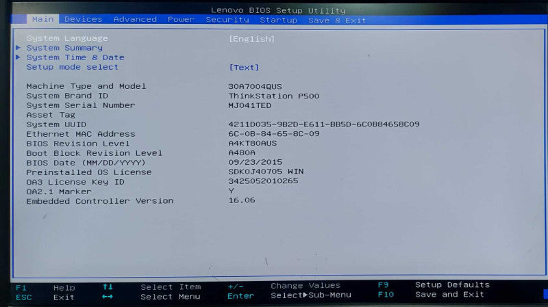 Lenovo Thinkstation P500 Xeon E5-1630 V3 @ 3.70Ghz, 16gb ram, Quadro K2200
