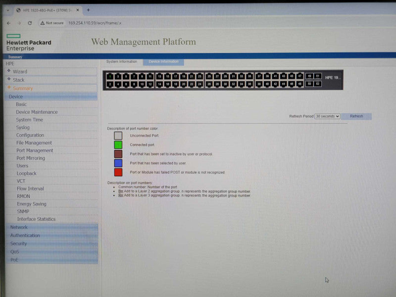 HP JG928A OfficeConnect 1920-48G-PoE+ Gigabit Ethernet Switch _