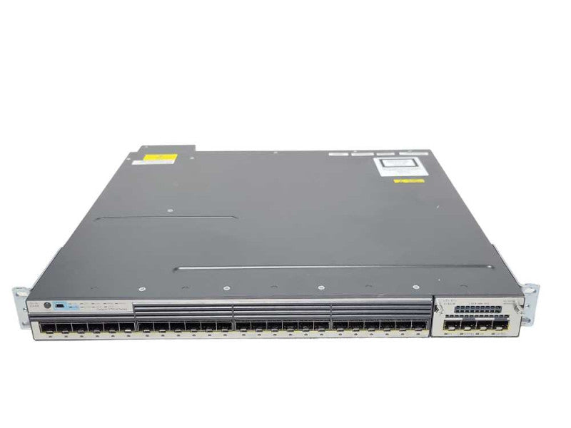 Cisco WS-C3750X-24S-S 24-Port GbE SFP ipbase w/ 2x PSU C3Kx-NM-10G Module SEE _
