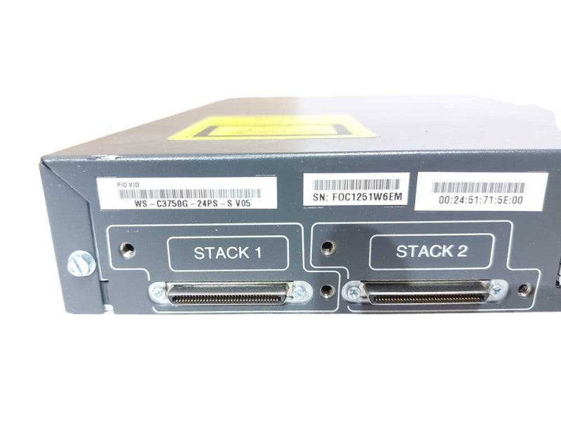 Cisco WS-C3750G-24PS-S, 24 Port Gigabit PoE Network Switch