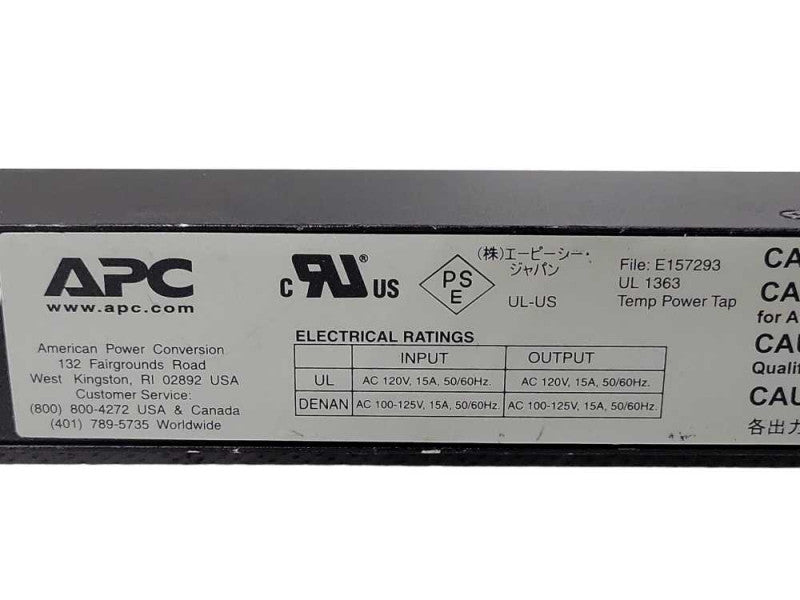 APC AP9567 14-Outlet 100-120V/15A Basic  Power Distribution unit Q_