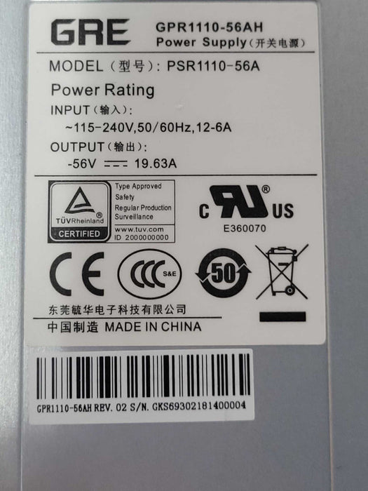 HP/GRE PSR1110-56A JG545A X362 1110W AC PoE Switch Power Supply _