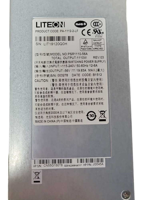 HP/Liteon PSR1110-56A JG545A 1110W AC PoE Switch Power Supply  _