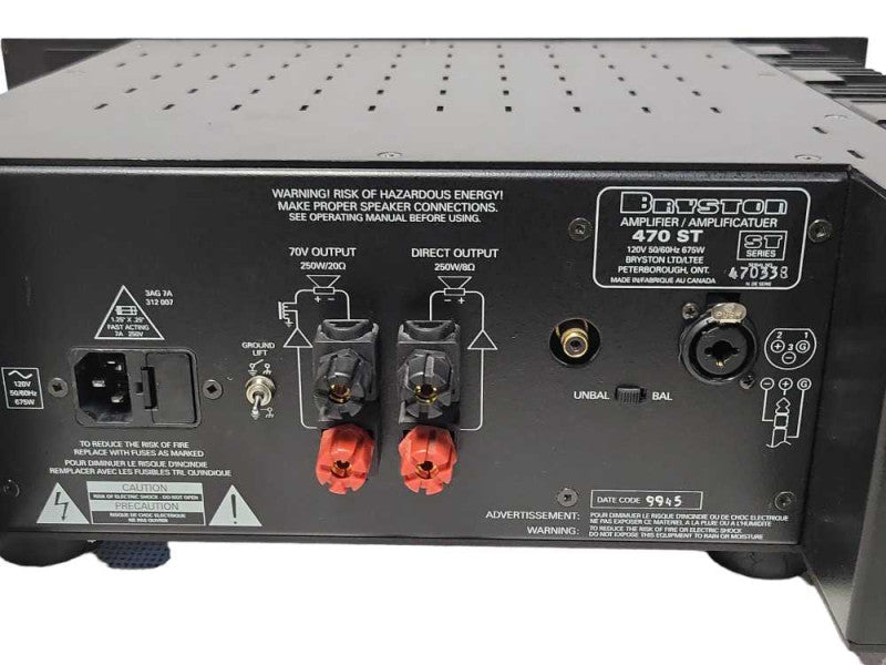 BRYSTON 470 ST Amplifier ST Series, READ _