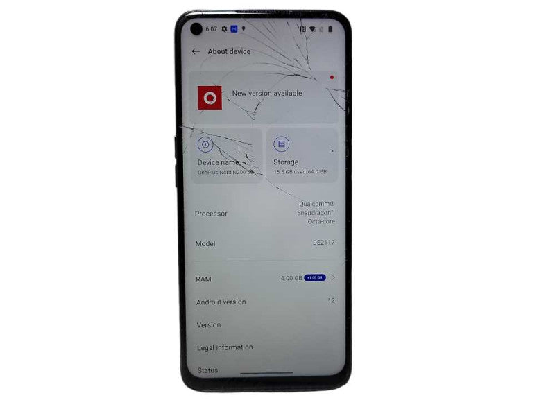 One Plus Nord N200 5G DE2117 64GB READ $