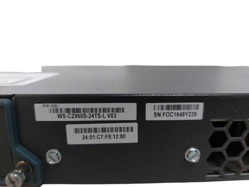 Cisco WS-C2960S-24TS-L 24-Port Gigabit Managed Switch