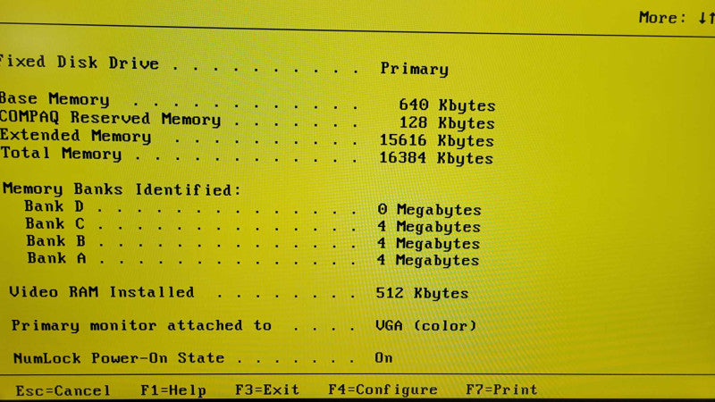 Vintage Compaq Deskpro 4/33i - 33Mhz Intel 386 | 16MB AM | NO HDD Q%