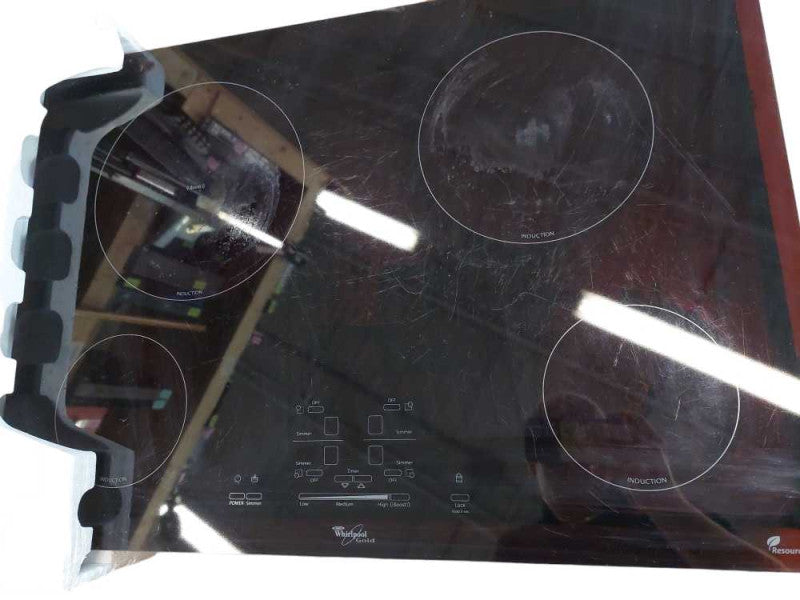 Inset Flushmont Glass Cooktop Whirpool Gold Inductuion Burner Model:GCI3061XB =