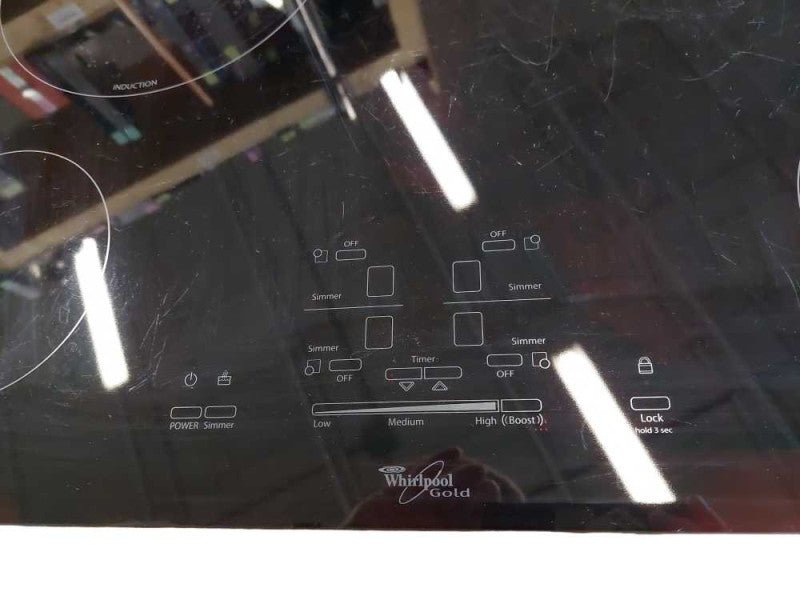 Inset Flushmont Glass Cooktop Whirpool Gold Inductuion Burner Model:GCI3061XB =