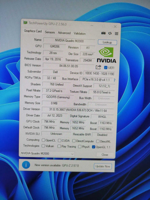 NVIDIA Quadro M2000 | 4GB GDDR5 Graphics Card | 4x Display Port !
