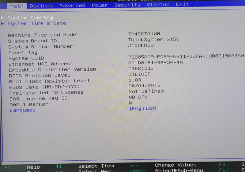 Lenovo ThinkSystem ST50 Core I7-8700 3.2GHz 6C, 32GB DDR4 RAM, No HDD _