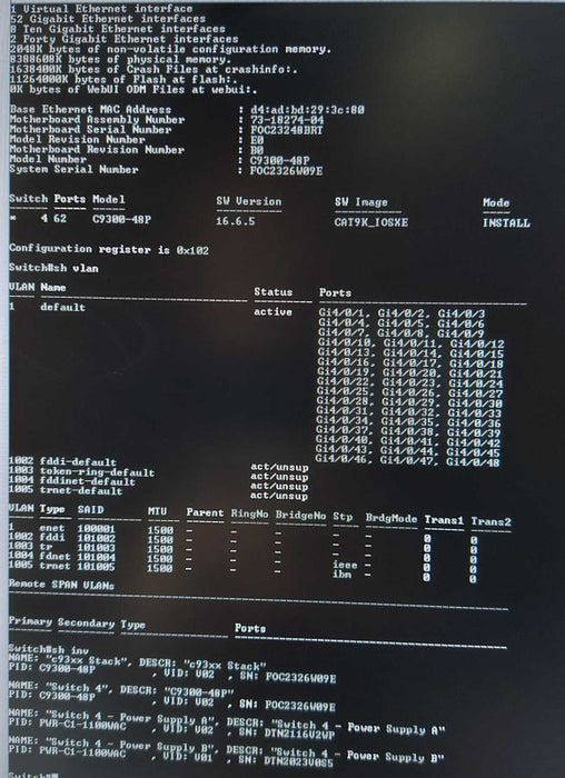 Cisco Catalyst C9300-48P-E 48x Gigabit Ethernet PoE managed switch, 2x PSU