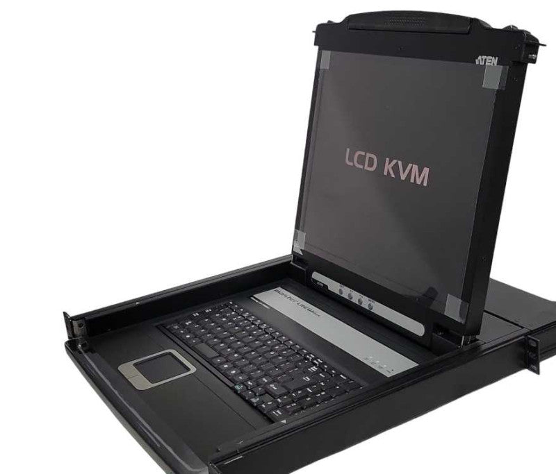 ATEN LCD Console 1U Rackmount Slide away CL1000, READ _