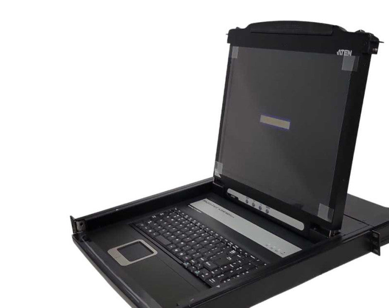 ATEN LCD Console 1U Rackmount Slide away CL1000, READ _