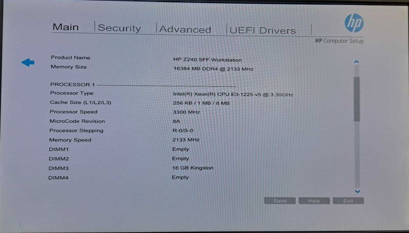 HP Z240 SFF Workstation | Xeon E3-1225 v5 @ 3.30GHz 16GB DDR4 No HDD/OS )
