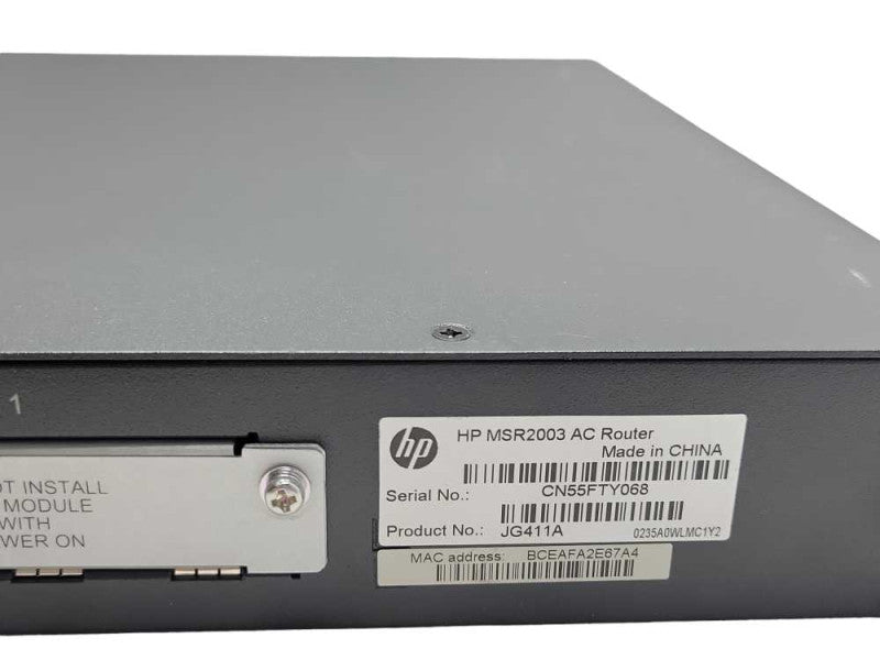 HP FlexNetwork MSR2003 AC Router - JG411A _