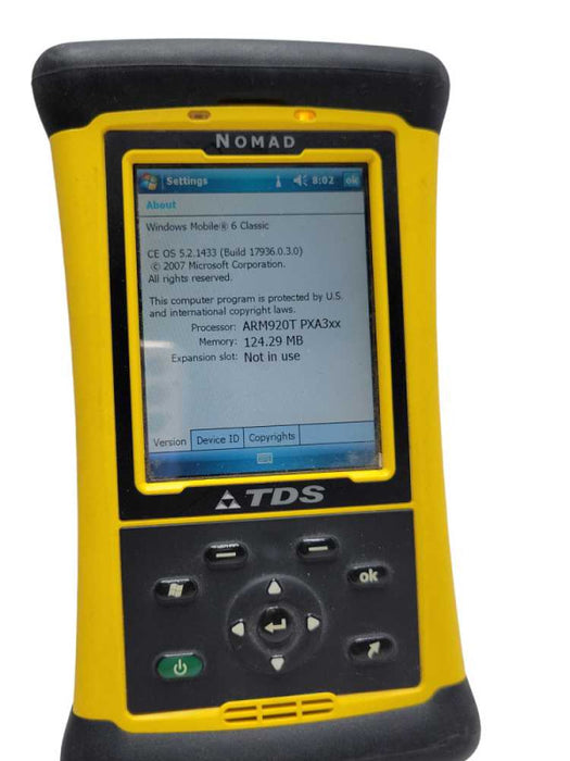 NOMAD TDS DATA COLECTOR EGL-MYPHEDB2, READ _