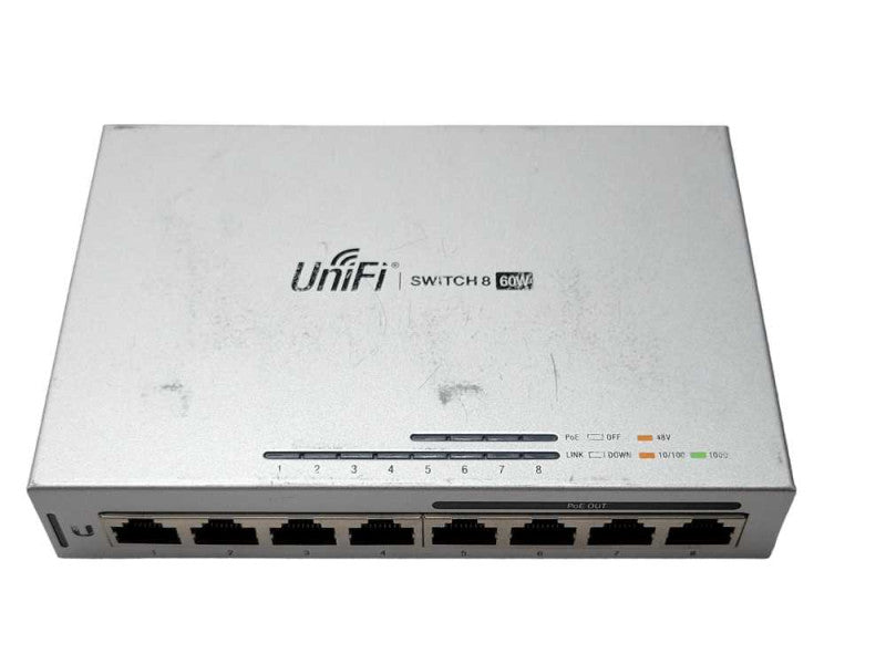 Ubiquiti Networks UniFi 8 Port Ethernet Switch - US-8-60W, READ _