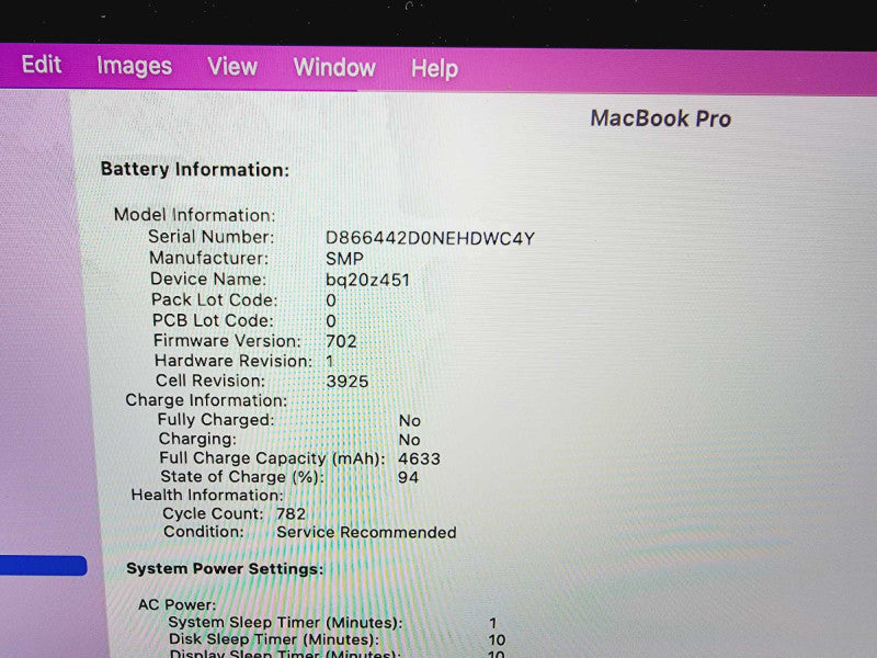 Apple Macbook Pro 2016 15\\" Core i7-6700HQ @ 2.6GHz 16GB DDR3 250GB SSD Radeon (