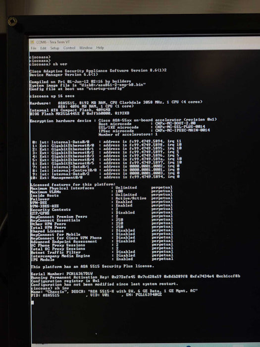 Cisco ASA 5515-X ASA5515 Security Appliance Q$