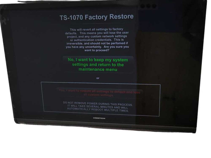 Crestron TS-1070-B-S-T-V 10 in Touch Screen Tabletop  _