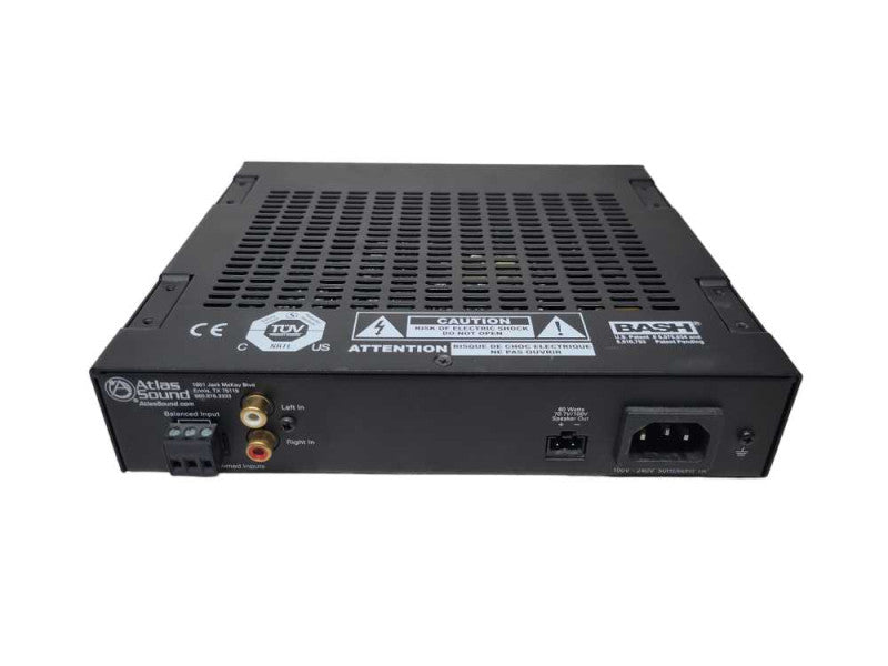 Atlas Sound PA60G Commercial Power Amplifier with Power Cord %