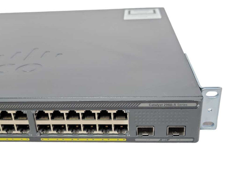 Cisco WS-C2960X-24PD-L 24 Port Gigabit PoE+ 370W Switch 2x 10G uplinks _