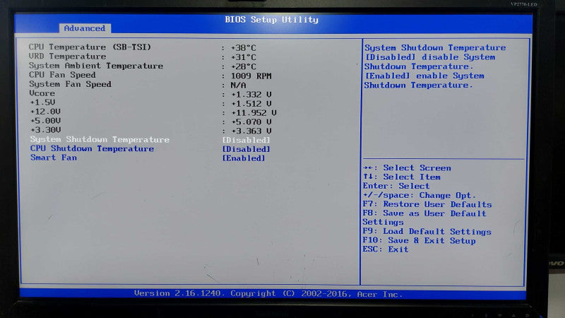Acer Aspire TC-280 Tower, AMD A10-7800 Radeon R7 3.5GHz, 12GB RAM, No HDD
