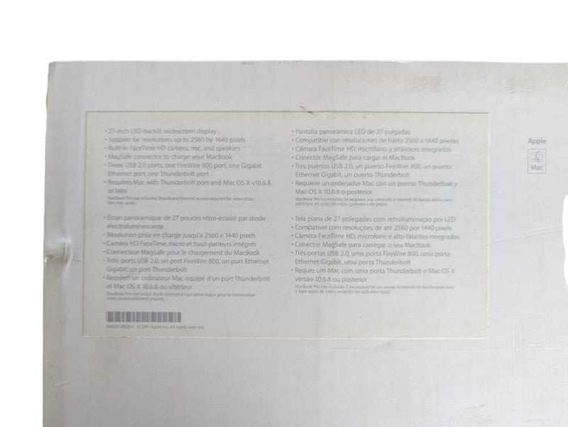 Apple Thunderbolt display 27 inch A1407 -