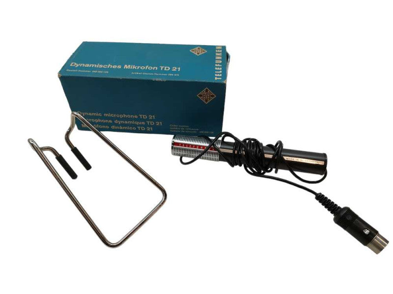 Vintage Telefunken Dynamic Microphone TD21 Made in West Germany in Box =