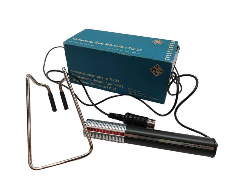Vintage Telefunken Dynamic Microphone TD21 Made in West Germany in Box =