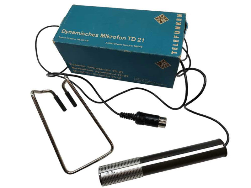 Vintage Telefunken Dynamic Microphone TD21 Made in West Germany in Box =