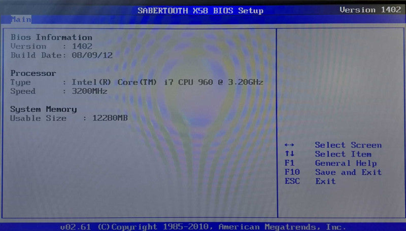 Asus Sabertooth X58 LGA1366 Motherboard + i7-960 CPU 12GB DDR3 & I/O Shield )